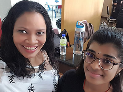 Rowena Morais with Preethina Nagenthiran, TEDx UUM March 2018 curator