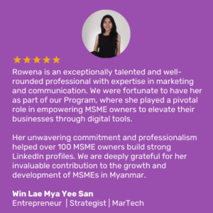 Win Lae testimonial
